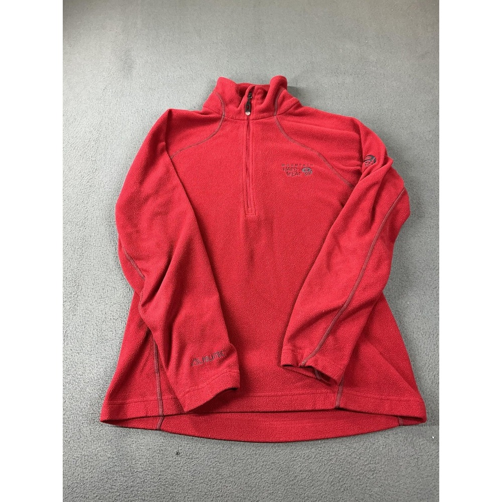 Mountain Hardwear Pullover Mens Small Red Polartec Classic 1/4 Zip Fleece